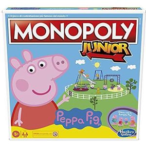 Monopoly - Peppa Pig Junior Edition, Gioco da Tavolo 2-4 giocatori, voor kinderen van 5 jaar in su, F1656, meerkleurig