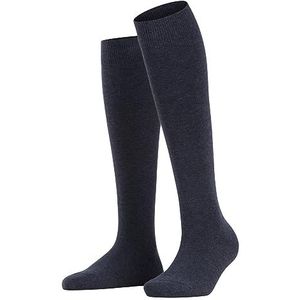 ESPRIT Dames Basic Pure ademende lange sokken biologisch katoen hoge zachte randen geen druk op het been geschikt voor diabetici effen platte teennaad 1 paar, Blauw (Navy Blue Melange 6490) Nieuw