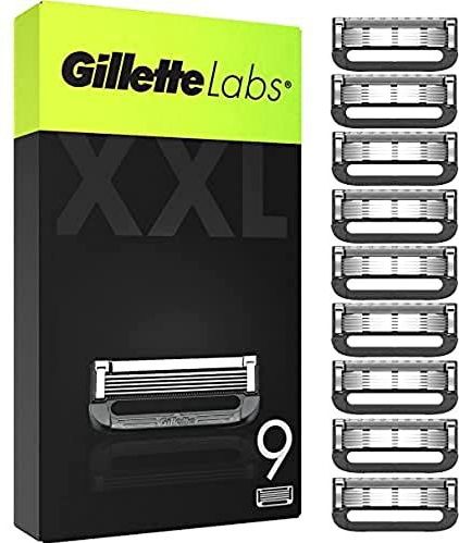 Gillette Labs Navulmesjes - Exfoliating Bar en Verwarmd Scheermes - 9 Scheermesjes