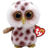 Ty Beanie Boo's Knuffel Whoolie de uil, 15 cm, TY36574, TY36574, wit, bruin, S