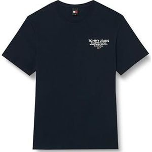 Tommy Jeans Tjm Slim Esstnl Graphic Tee Ext S/S T-shirts voor heren, donkerblauw, 5XL Plus, donkerblauw, 5XL Plus Size, Donker Navy Blauw