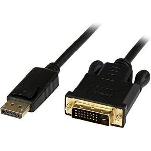 StarTech.com DisplayPort naar DVI-kabel adapterkabel DisplayPort (DP) naar DVI 1,8 m DP op DVI 1920 x 1200 zwart (DP2DVIMM6BS)