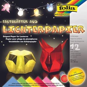 Folia 42309 12 vellen creatief papier - creatief papier (12 vellen), 30 x 30 cm