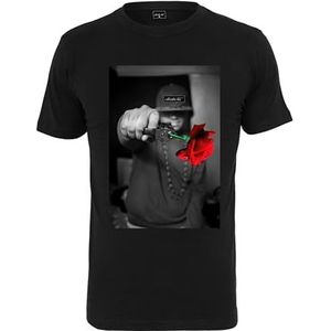 Mister Tee Pistol heren t-shirt roze, Zwart (Zwart 00007)