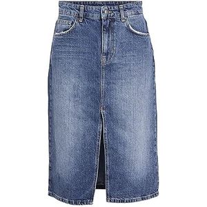 OBJECT Objharlow Noos Midi Denim Skirt damesrok, Medium Blauw Denim