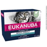 EUKANUBA Graan Free Vochtig voer voor volwassen katten, premium natvoer rijk aan lamsvlees voor katten, 12 x 85 g