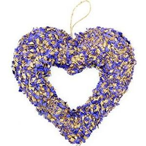 HEITMANN DECO - Wandkrans - paars hart, lentedecoratie - ca. 29 x 29 x 4,5 cm