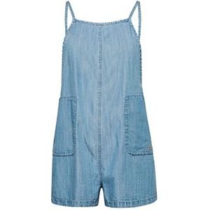 Superdry Vintage Woven Playsuit Sweatshirt Dames, Lichte denim