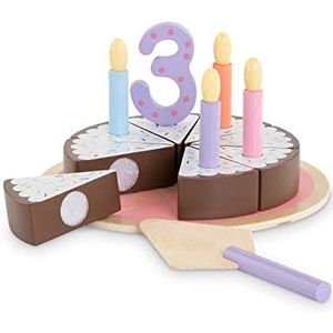 Corolle houten verjaardagstaart set babypop 36/42 cm - 11-delig