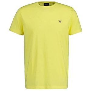 GANT Heren T-Shirt SS Original lichtgeel standaard lichtgeel XS, lichtgeel