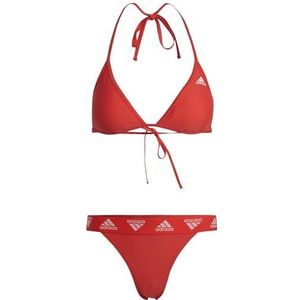 adidas Driehoekige zwembroek voor dames, rood/wit