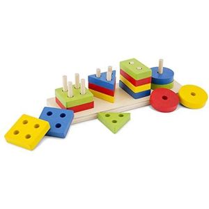 New Classic Toys Geometrische stapelpuzzel, 10500, meerkleurig