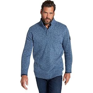 JP 1880 Big & Tall 795541 fijn gebreide trui met ritssluiting, maat L / 8XL, Inktkleur: Blauw