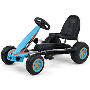 Milly Mally Viper Pedal Gokart Pedaalauto met handrem voor kinderen vanaf 3 jaar, blauw