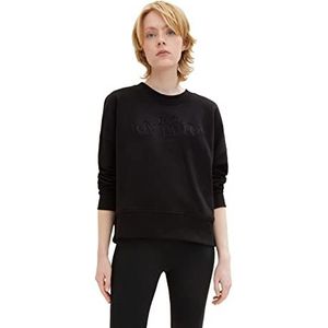 TOM TAILOR Denim Dames sweatshirt, 14482, Deep Black