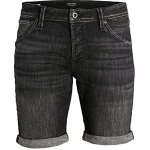 JACK & JONES Shorts voor heren, zwarte jeans, maat 44 grote maat, Zwarte jeans