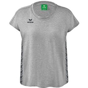 Erima Essential Team Sport T-shirt voor dames, lichtgrijs gemêleerd/lichtgrijs