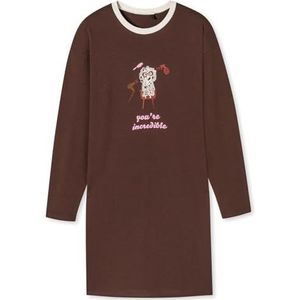 Schiesser Schiesser nachthemd voor meisjes, organisch katoen, nachthemd voor meisjes, Braun_179969