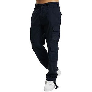 Pure Slim Fit Pants, Navy Blauw