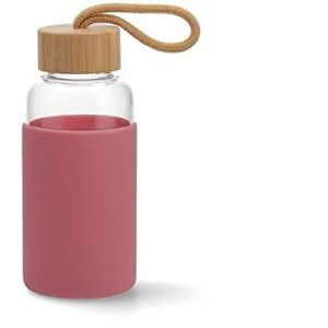 QUID QUIDATE Boro glazen fles met siliconen hoes 0,35 liter