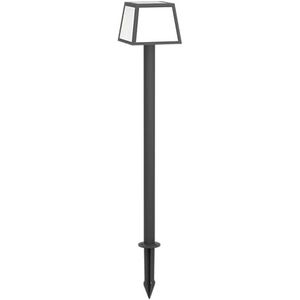 EGLO Altilia Led-buitenlamp, krachtige zonnelamp met grondpen en bewegingsmelder, buitenverlichting voor tuin, kunststof, zwart, IP44, 106 cm