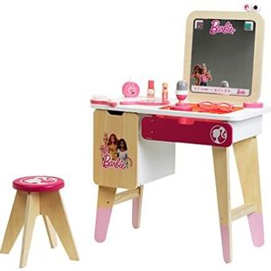 klein BarbieTM - Make-uptafel en vlogstudio I met houten opnamescherm I accessoires inbegrepen I speelgoed voor kinderen vanaf 3 jaar