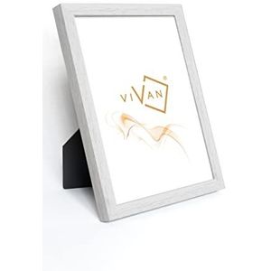 VIVAN Fotolijst van hout met plexiglas en retro, wit, beeldformaat 18 x 24 cm