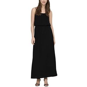 Only Onlnova Life Strap Maxi Dress Solid Ptm lange damesjurk, zwart.
