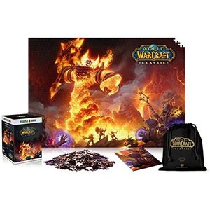 World of Warcraft Classic: Ragnaros Puzzel 1000 munt, inclusief poster en tas, 68 x 48 cm, volwassenen en kinderen vanaf 14 jaar, een goed kerst- of verjaardagscadeau, videospel