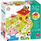 Jumbo Goula Drie Kleine Varkentjes (Duits) - Coöperatief Spel voor 2 jaar en ouder met Hoogwaardige Houten Speelfiguren