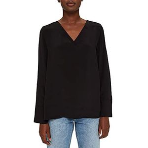 ESPRIT Collection LENZING™ ECOVERO™ blouse met brede manchetten, 001/zwart