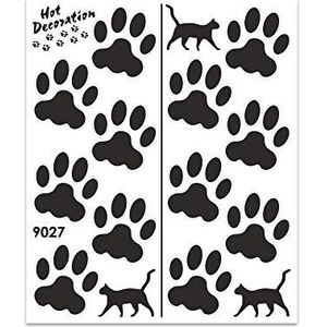 Sticker kattenstickers, 20 x 24 cm, zwart