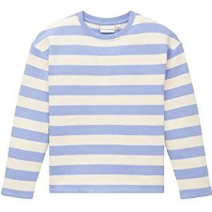TOM TAILOR Sweatshirt voor meisjes en kinderen met strepen, 30125 - Bold Offwhite Blue Stripe