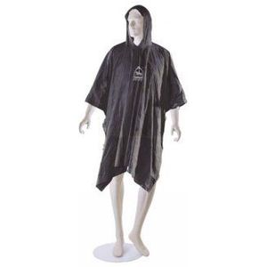 Lichte transparante waterdichte poncho met capuchon van kunststof, Blauw