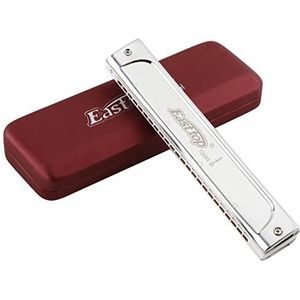 East top Tremolo T2406S Professionele tremolo mondharmonica, 24 gaten, 24 gaten, voor volwassenen, professionele spelers en studenten