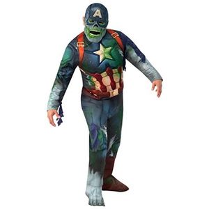 Rubie's Captain America Deluxe Zombie kostuum voor heren, meerkleurig, XL, 702730XL