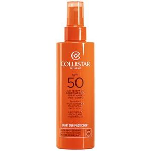 Collistar Vochtinbrengende bruiningsspray SPF 50, zonbescherming voor gezicht en lichaam, waterbestendig, lichte textuur, snelle absorptie, 200 ml