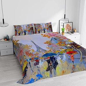 Italian Bed Linen Beddengoed met digitale print, Auteursdroom, 100% katoen, SD-18, tweepersoonsbed