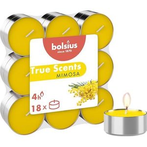 Bolsius - True Scents - Geurtheelichten - 18 stuks per verpakking - Mimosa