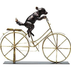 Kare Design hondendecoratie met opschrift ""Dog with Bicycle"" voor woonkamer 35,5 44 7,5 cm