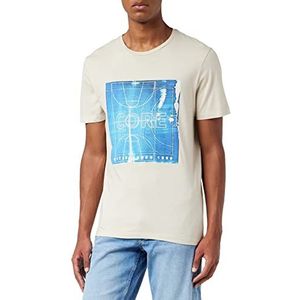 JACK & JONES T-shirt voor heren met ronde hals, Lichtbeige