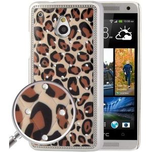 Rocina Bling hardcase case voor HTC One Mini (M4) luipaardpatroon, bruin / zwart / beige