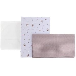 Cambrass - Set van 3 mini-wieg, toonbank en kussensloop - 100% katoen - Greeny Beige 80 x 120 x 1 cm