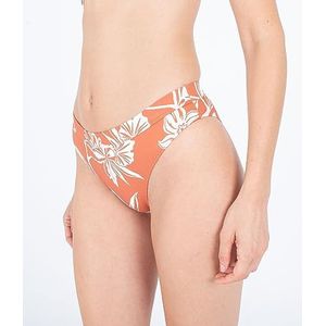 Hurley Dazed Bikinibroek met hoge taille voor dames, Verbrande Siena