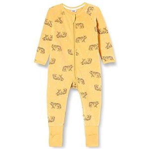 Dim Pyjama met ritssluiting voor baby's, meisjes, jongens, Gele tijger
