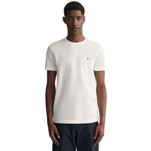 GANT SS Slim Piqué T-shirt, Eierschaal, XXL
