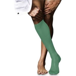 FALKE No. 9 M Kh katoen effen hoge herensokken (1 stuk), Turquoise Ocean Green 7506