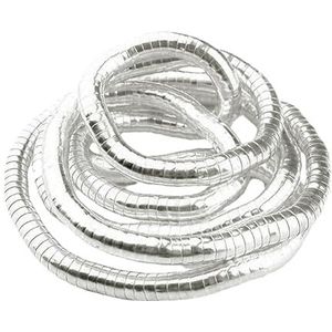 Hqunjikp Opvouwbare gouden slangenketting voor dames, flexibele en verstelbare slangenketting voor dames, Materiaal (metaal), uniseks