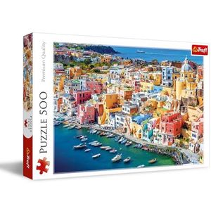 Trefl - Procida, Campania, Italië - Puzzel 500 stukjes - DIY puzzel met vakantielandschap, creatief entertainment, vrije tijd, klassieke puzzel voor volwassenen en kinderen vanaf 10 jaar