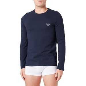 Emporio Armani Emporio Armani T-shirt voor heren met logo van rubber, pixel, heren (1 stuk), Navy Blauw